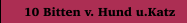  10 Bitten v. Hund u.Katz